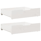 Under-Bed Drawers With Wheels 2 Pcs 80X55X17 Cm Solid Wood Pine