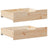 Under-Bed Drawers With Wheels 2 Pcs 80X55X17 Cm Solid Wood Pine
