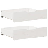 Under-Bed Drawers With Wheels 2 Pcs 80X55X17 Cm Solid Wood Pine