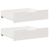 Under-Bed Drawers With Wheels 2 Pcs 80X55X17 Cm Solid Wood Pine