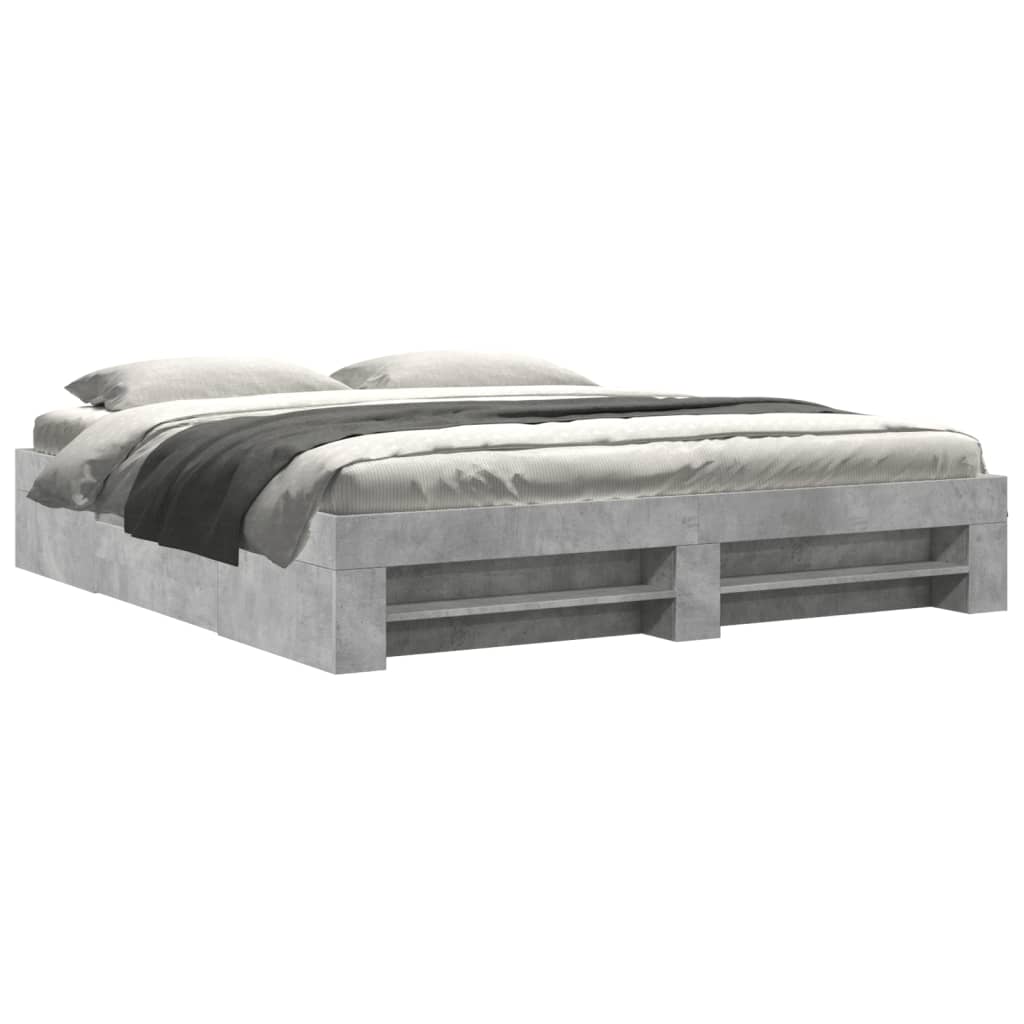 Bed Frame Without Mattress 200X200Cm Engineered Wood