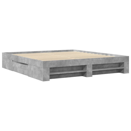 Bed Frame Without Mattress 200X200Cm Engineered Wood