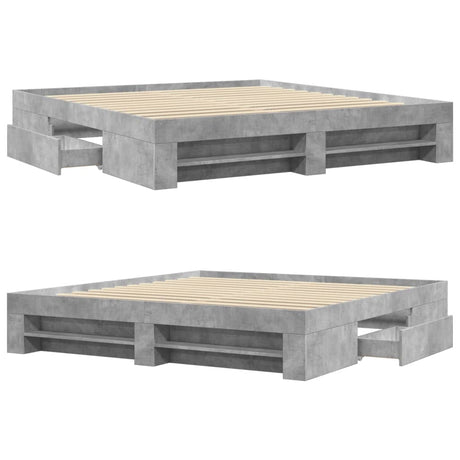 Bed Frame Without Mattress 200X200Cm Engineered Wood