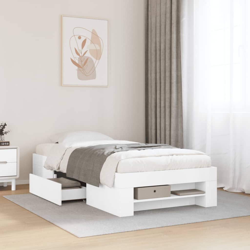 Bed Frame Without Mattress 200X200Cm Engineered Wood