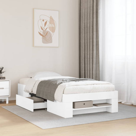 Bed Frame Without Mattress 200X200Cm Engineered Wood