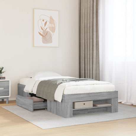 Bed Frame Without Mattress 200X200Cm Engineered Wood