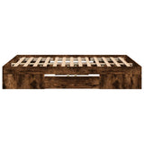 Bed Frame without Mattress Smoked Oak 135x190 cm Double Engineered Wood