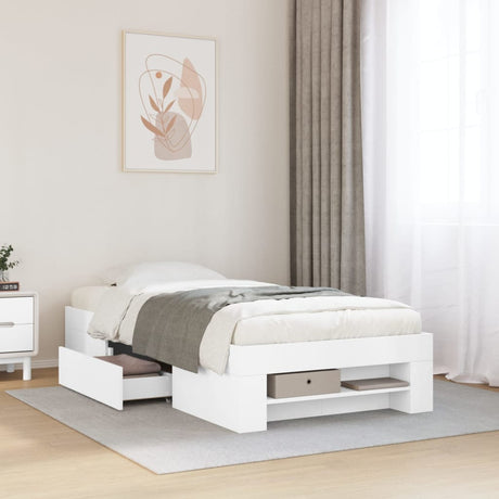 Bed Frame Without Mattress 200X200Cm Engineered Wood