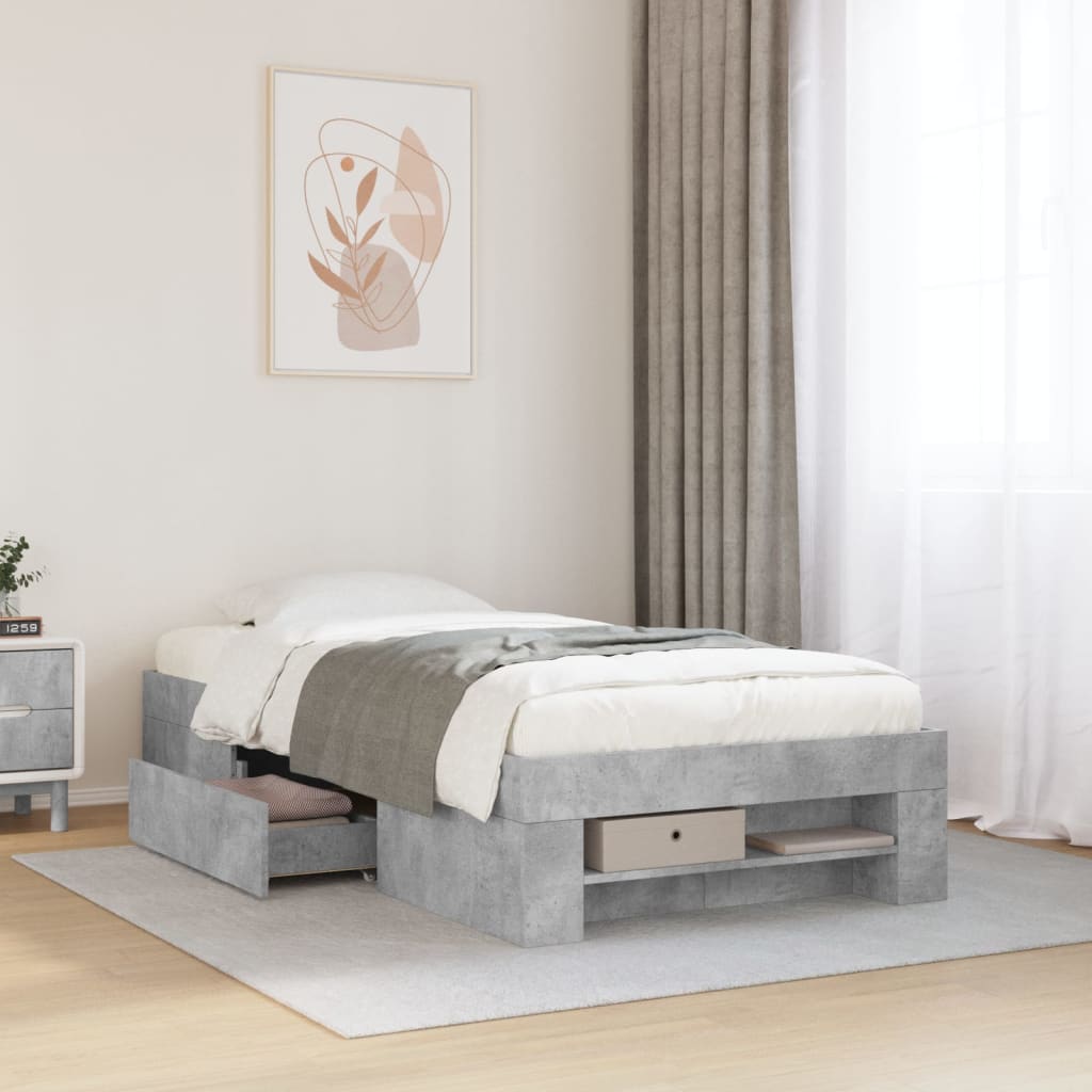 Bed Frame Without Mattress 200X200Cm Engineered Wood
