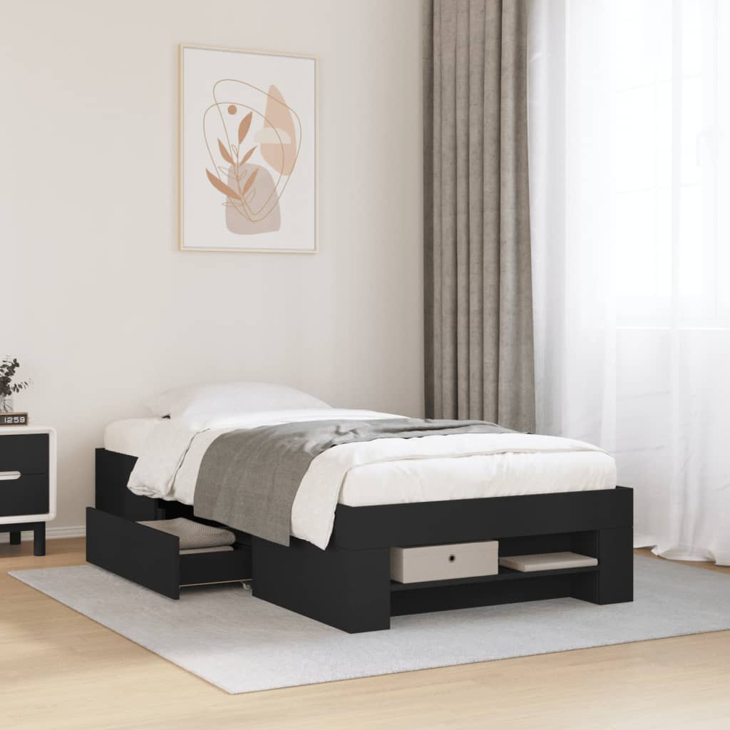 Bed Frame Without Mattress 200X200Cm Engineered Wood