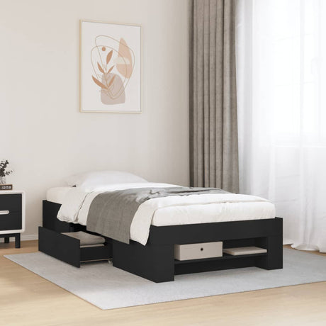 Bed Frame Without Mattress 200X200Cm Engineered Wood