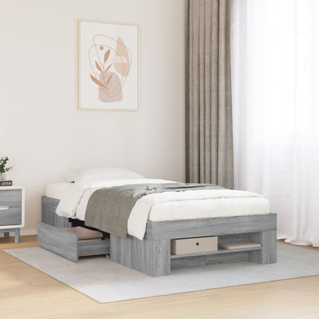 Bed Frame Without Mattress 200X200Cm Engineered Wood