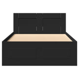 Bed Frame with Headboard without Mattress Black 90x200 cm
