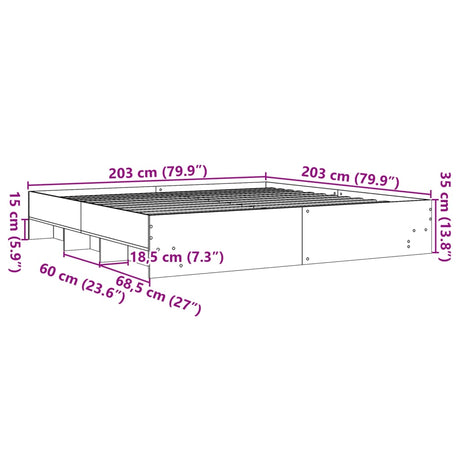 Bed Frame Without Mattress Engineered Wood