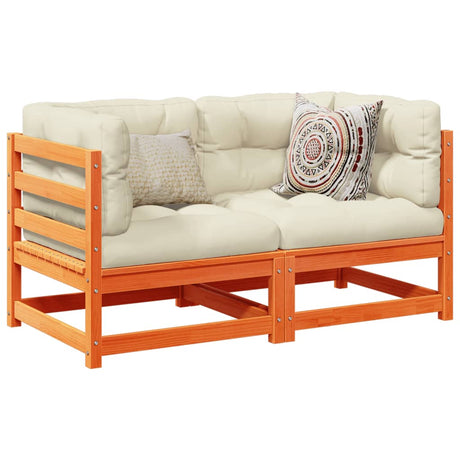 2 Piece Garden Sofa Set Solid Wood Douglas Fir