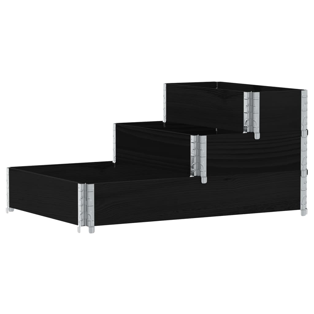3-Tier Raised Bed 120X80 Cm Solid Wood Pine