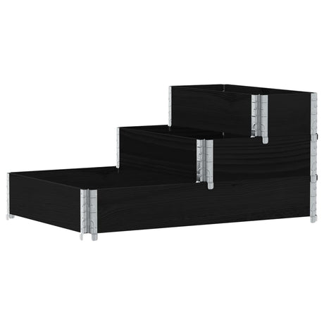 3-Tier Raised Bed 120X80 Cm Solid Wood Pine