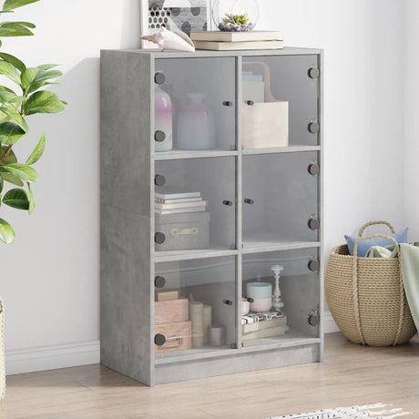 Bookcase With Doors 136X37X109 Cm Engineered Wood