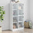 Bookcase With Doors 136X37X142 Cm Engineered Wood