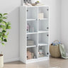 Bookcase With Doors 136X37X142 Cm Engineered Wood