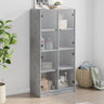 Bookcase With Doors 136X37X142 Cm Engineered Wood