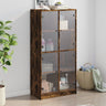 Bookcase With Doors 136X37X142 Cm Engineered Wood