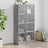Bookcase With Doors 136X37X142 Cm Engineered Wood