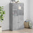 Bookcase With Doors 136X37X142 Cm Engineered Wood