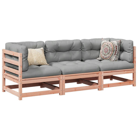 3 Piece Garden Sofa Set Solid Wood Pine
