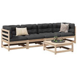 5 Piece Garden Sofa Set Solid Wood Pine