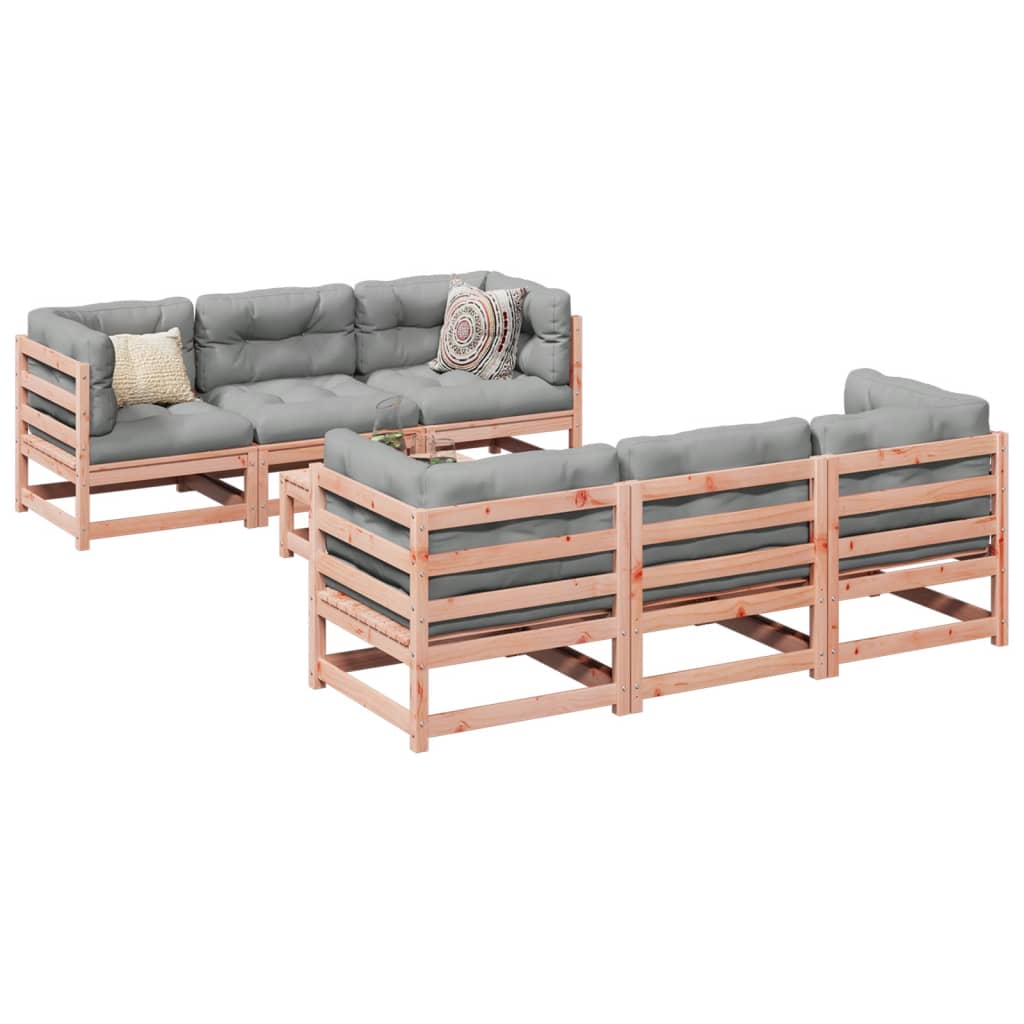 7 Piece Garden Sofa Set Solid Wood Pine