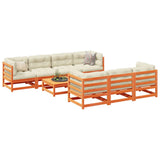 8 Piece Garden Sofa Set Solid Wood Pine