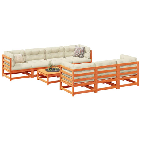 8 Piece Garden Sofa Set Solid Wood Pine