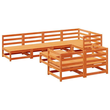 8 Piece Garden Sofa Set Solid Wood Pine