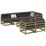 8 Piece Garden Sofa Set Solid Wood Pine