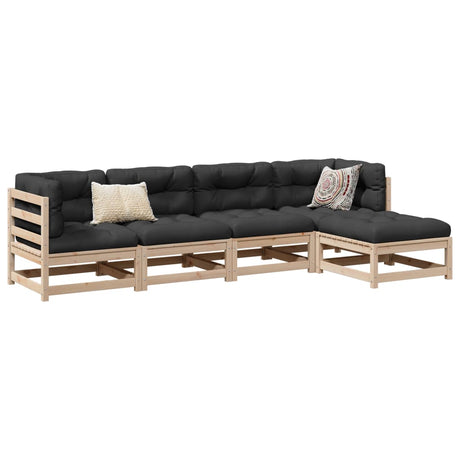 5 Piece Garden Sofa Set Impregnated Wood Pine