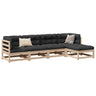5 Piece Garden Sofa Set Impregnated Wood Pine