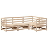 4 Piece Garden Sofa Set Solid Wood Pine