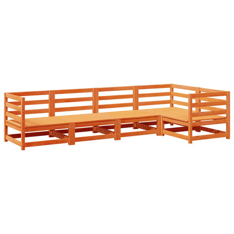 5 Piece Garden Sofa Set Solid Wood Pine