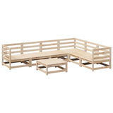 7 Piece Garden Sofa Set Solid Wood Pine