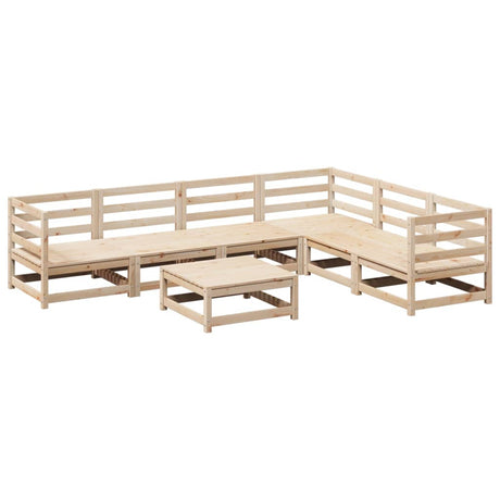 7 Piece Garden Sofa Set Solid Wood Pine