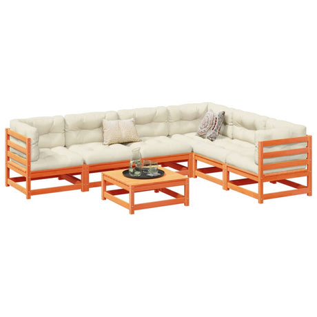 7 Piece Garden Sofa Set Solid Wood Pine