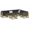 7 Piece Garden Sofa Set Solid Wood Pine