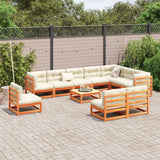 11 Piece Garden Sofa Set Solid Wood Pine