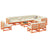 11 Piece Garden Sofa Set Solid Wood Pine