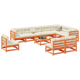 11 Piece Garden Sofa Set Solid Wood Pine