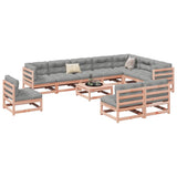 11 Piece Garden Sofa Set Solid Wood Pine