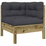 7 Piece Garden Sofa Set With Cushions Impregnated Wood Pine