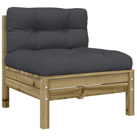 7 Piece Garden Sofa Set With Cushions Impregnated Wood Pine