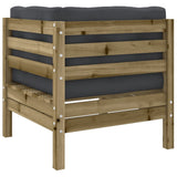 7 Piece Garden Sofa Set With Cushions Impregnated Wood Pine